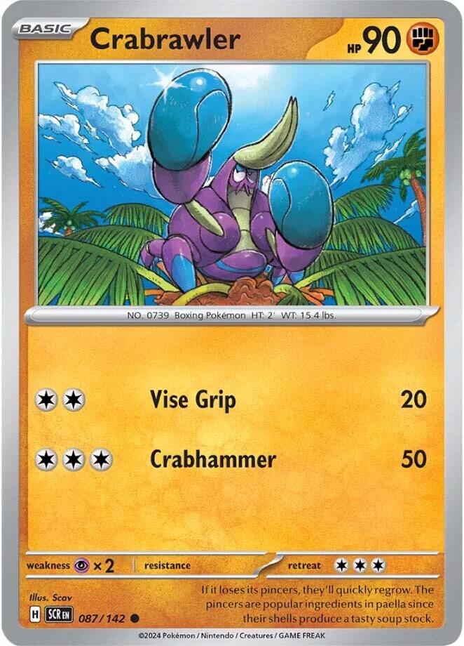Crabrawler (087/142) [Scarlet & Violet: Stellar Crown] | Good Games Cannington
