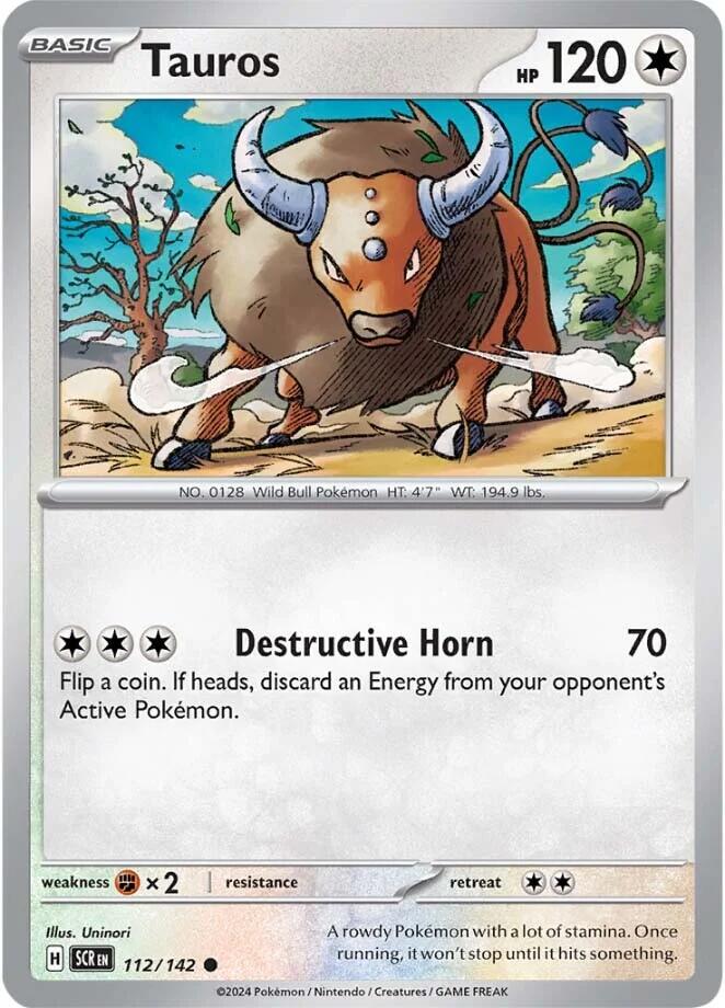 Tauros (112/142) [Scarlet & Violet: Stellar Crown] | Good Games Cannington