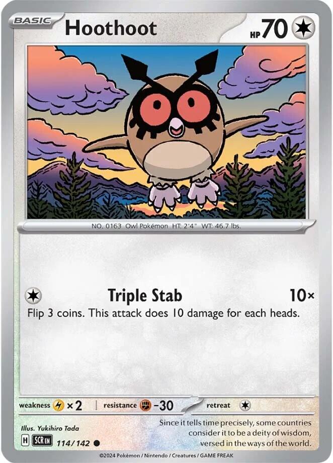 Hoothoot (114/142) [Scarlet & Violet: Stellar Crown] | Good Games Cannington