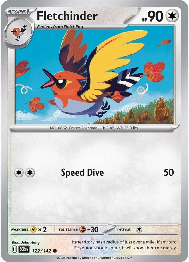 Fletchinder (122/142) [Scarlet & Violet: Stellar Crown] | Good Games Cannington