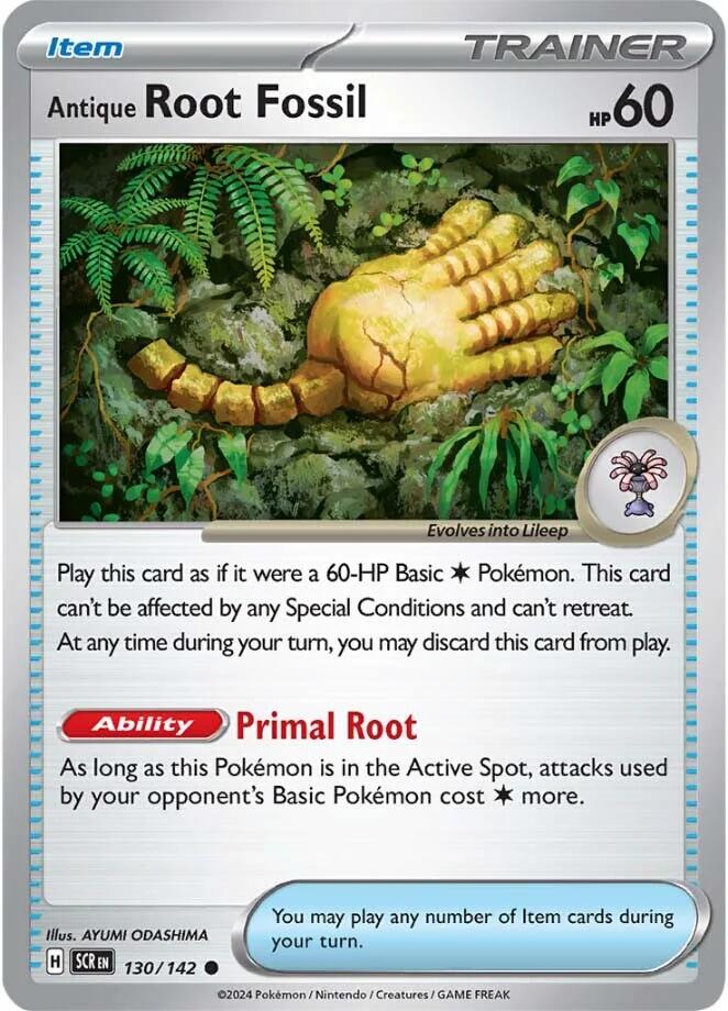 Antique Root Fossil (130/142) [Scarlet & Violet: Stellar Crown] | Good Games Cannington