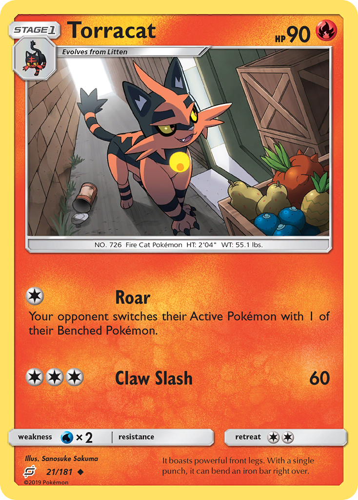 Torracat (21/181) [Sun & Moon: Team Up] | Good Games Cannington