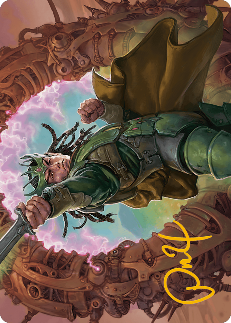 Eladamri, Korvecdal Art Card (Gold-Stamped Signature) [Modern Horizons 3 Art Series] | Good Games Cannington