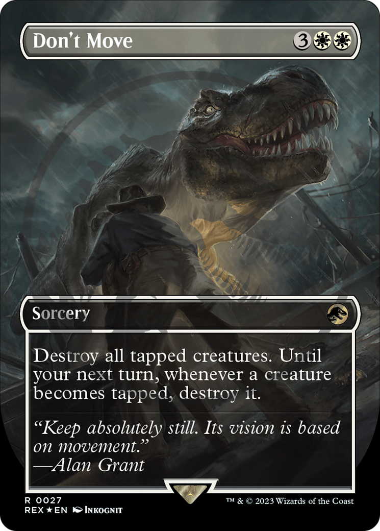 Don't Move (Emblem) (Borderless) [Jurassic World Collection Tokens] | Good Games Cannington