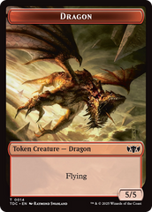 Copy // Dragon (0014) Double-Sided Token [Tarkir: Dragonstorm Commander Tokens] | Good Games Cannington