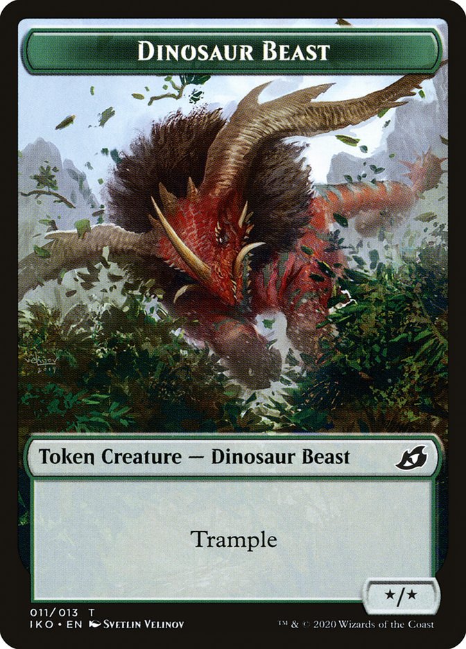 Dinosaur Beast Token [Ikoria: Lair of Behemoths Tokens] | Good Games Cannington