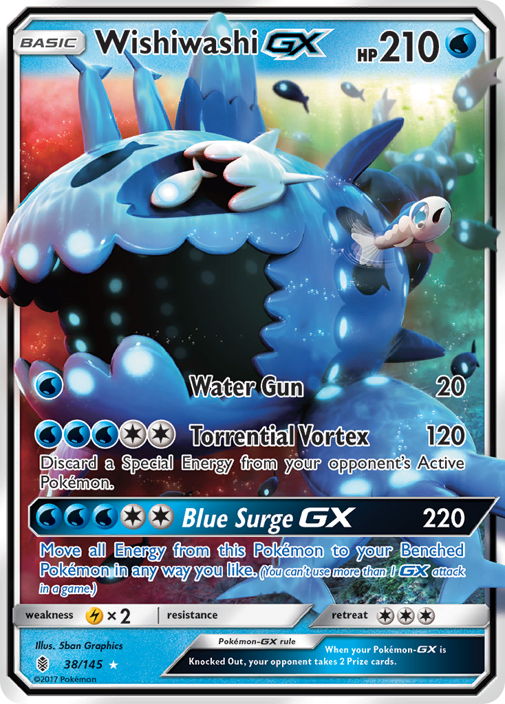 Wishiwashi GX (38/145) [Sun & Moon: Guardians Rising] | Good Games Cannington
