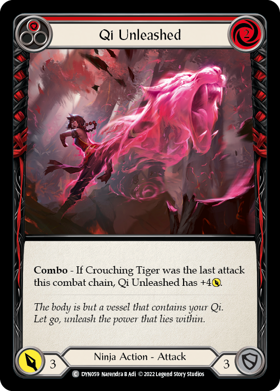 Qi Unleashed (Red) [DYN059] (Dynasty)  Rainbow Foil | Good Games Cannington