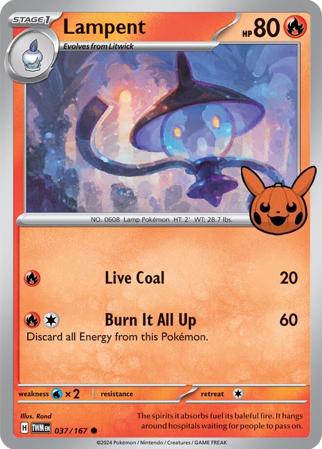 Lampent (037/167) [Trick or Trade] | Good Games Cannington