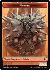 Goblin // Treasure Double-Sided Token [Foundations Tokens] | Good Games Cannington