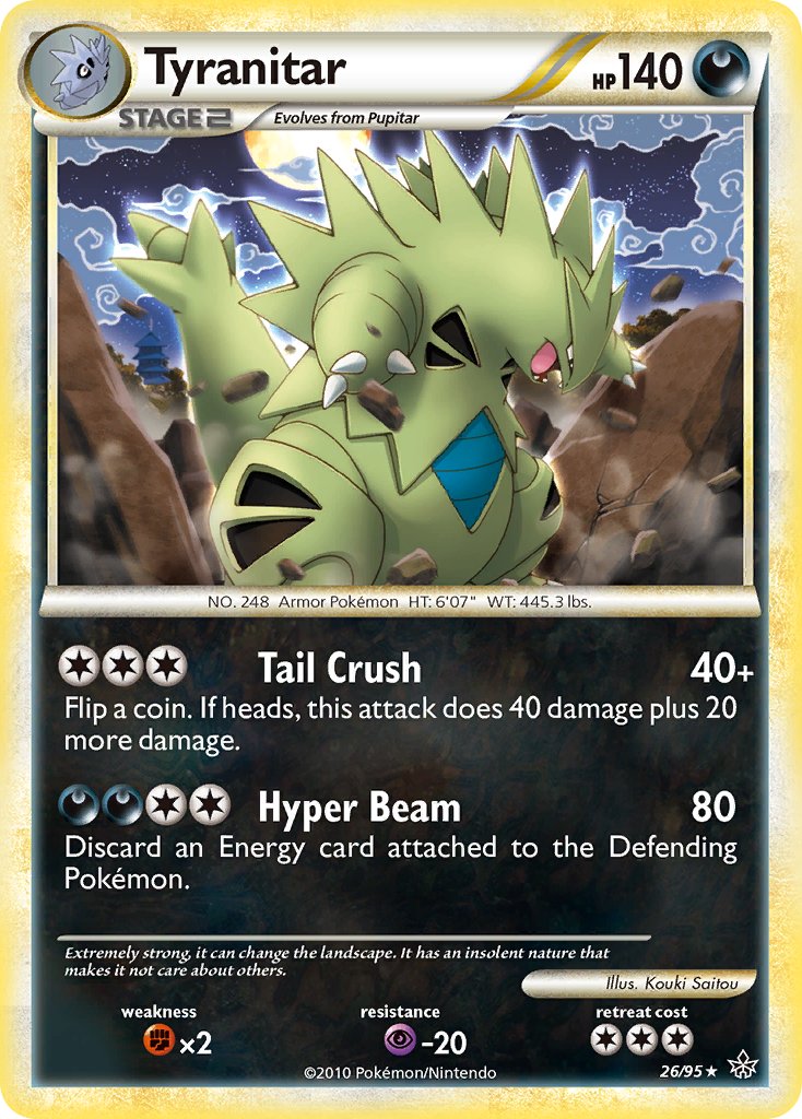Tyranitar (26/95) (Theme Deck Exclusive) [HeartGold & SoulSilver: Unleashed] | Good Games Cannington