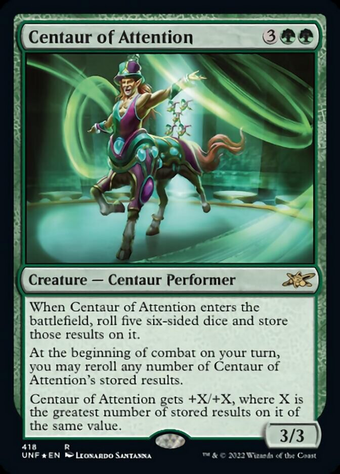 Centaur of Attention (Galaxy Foil) [Unfinity] | Good Games Cannington