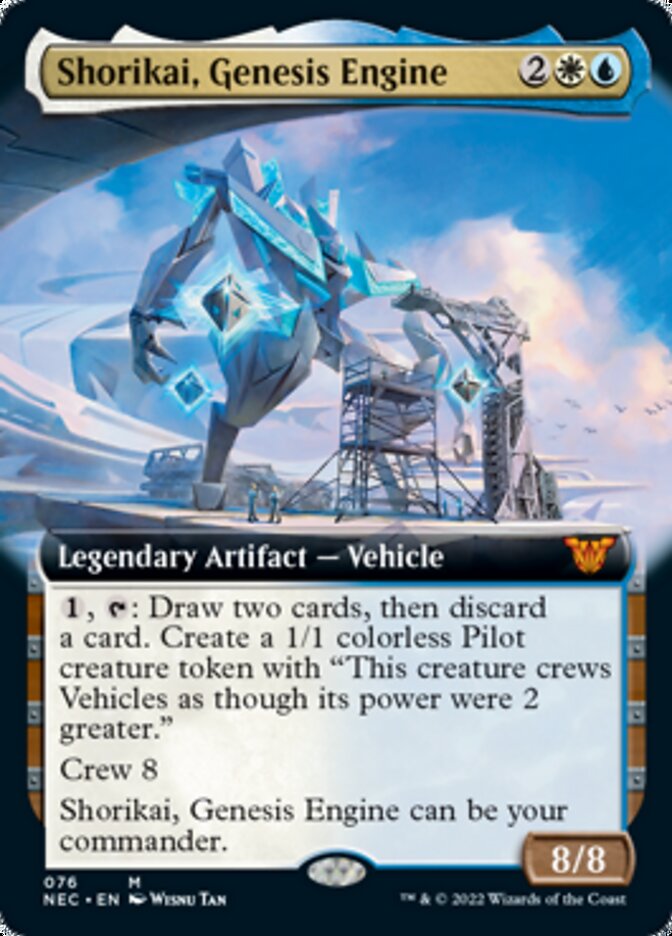 Shorikai, Genesis Engine (Extended Art) [Kamigawa: Neon Dynasty Commander] | Good Games Cannington