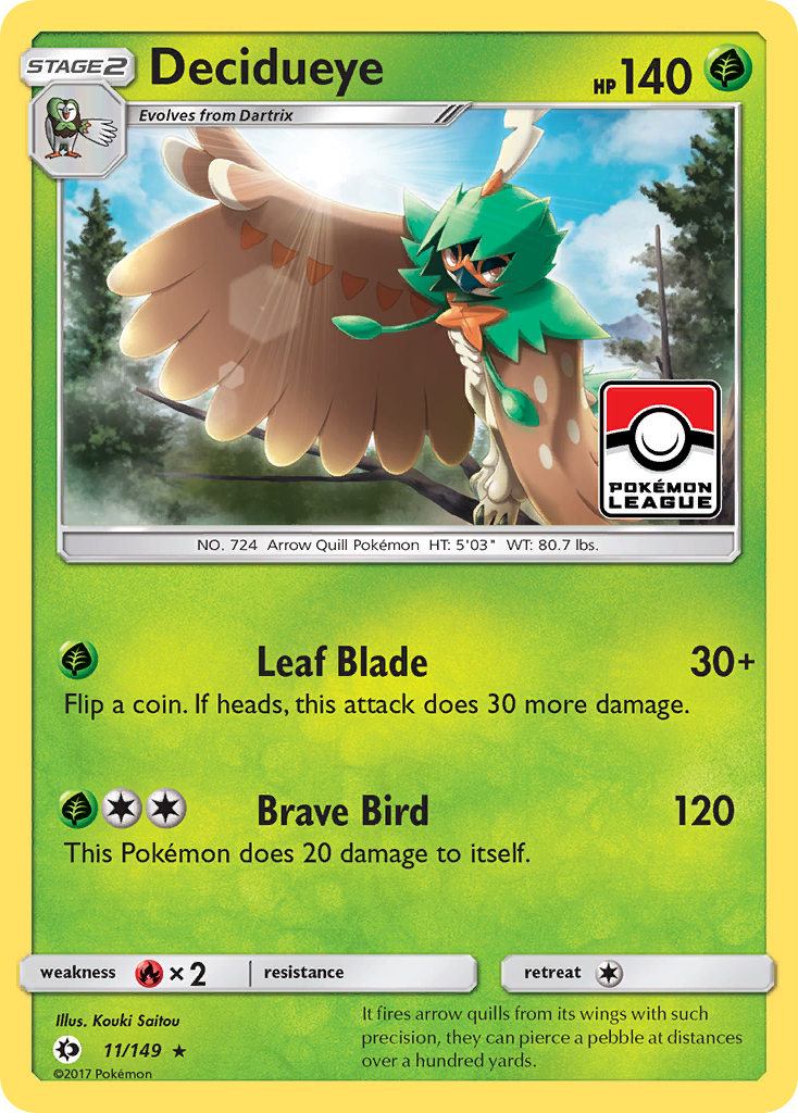 Decidueye (11/149) [Sun & Moon: Base Set] | Good Games Cannington
