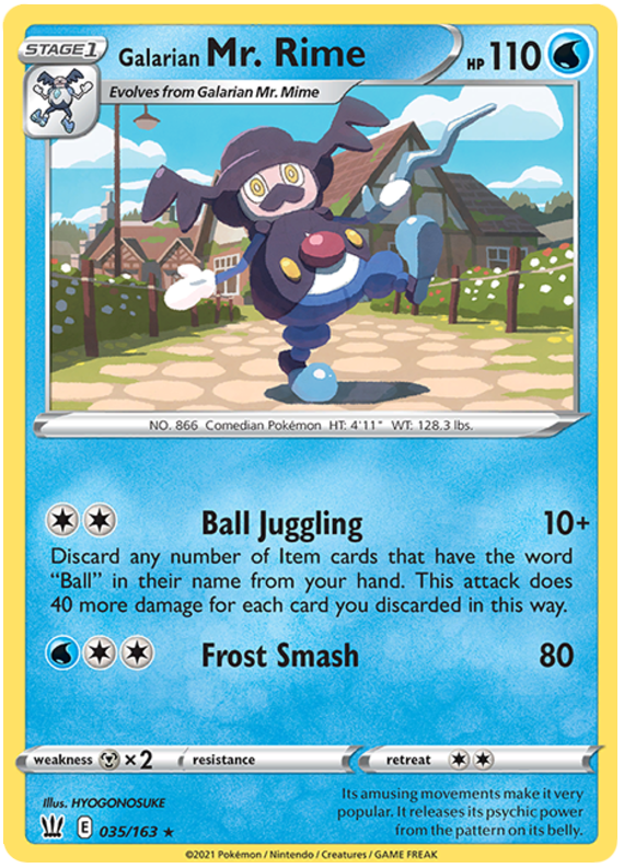 Galarian Mr. Rime (035/163) [Sword & Shield: Battle Styles] | Good Games Cannington