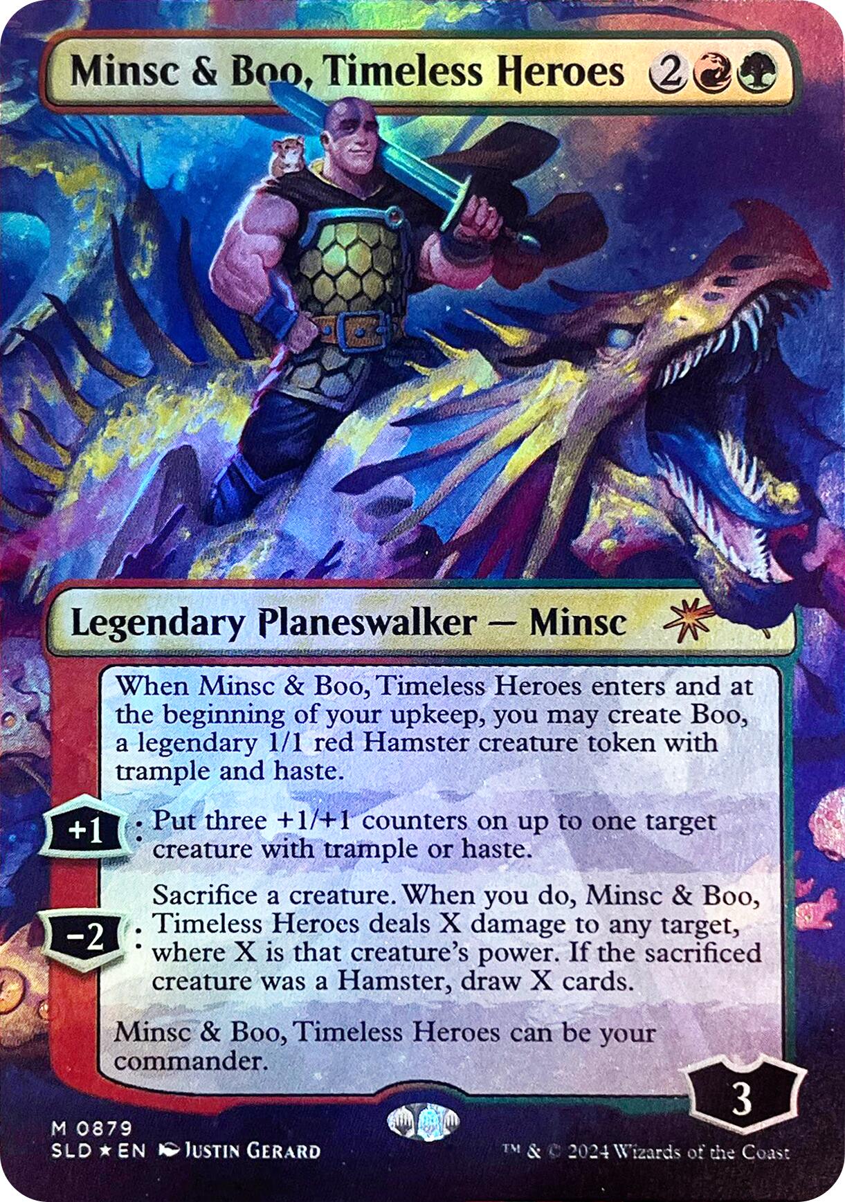 Minsc & Boo, Timeless Heroes (Rainbow Foil) [Secret Lair Drop Series] | Good Games Cannington