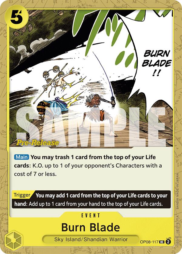 Burn Blade [Two Legends Pre-Release Cards] | Good Games Cannington