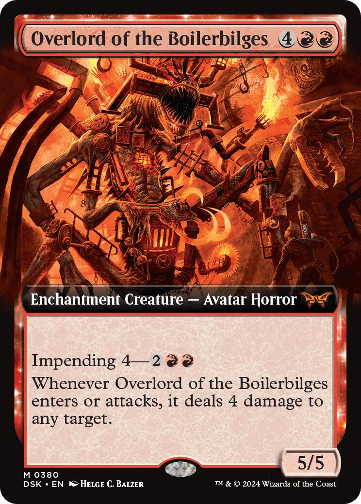 Overlord of the Boilerbilges (Extended Art) [Duskmourn: House of Horror] | Good Games Cannington