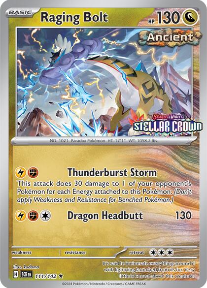 Raging Bolt (111/142) (Cosmo Holo - Best Buy Exclusive) [Miscellaneous Cards] | Good Games Cannington