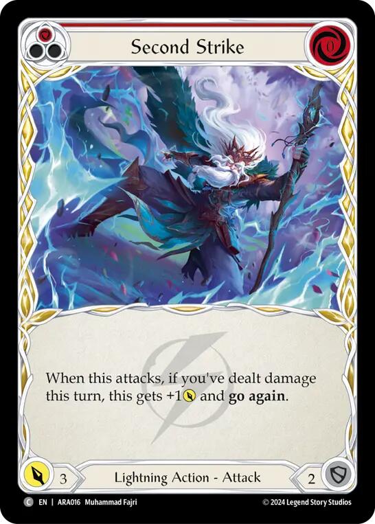 Second Strike (Red) [ARA016] (Rosetta Aurora Blitz Deck) | Good Games Cannington