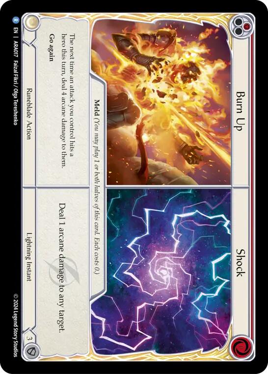 Burn Up // Shock [ARA017] (Rosetta Aurora Blitz Deck) | Good Games Cannington