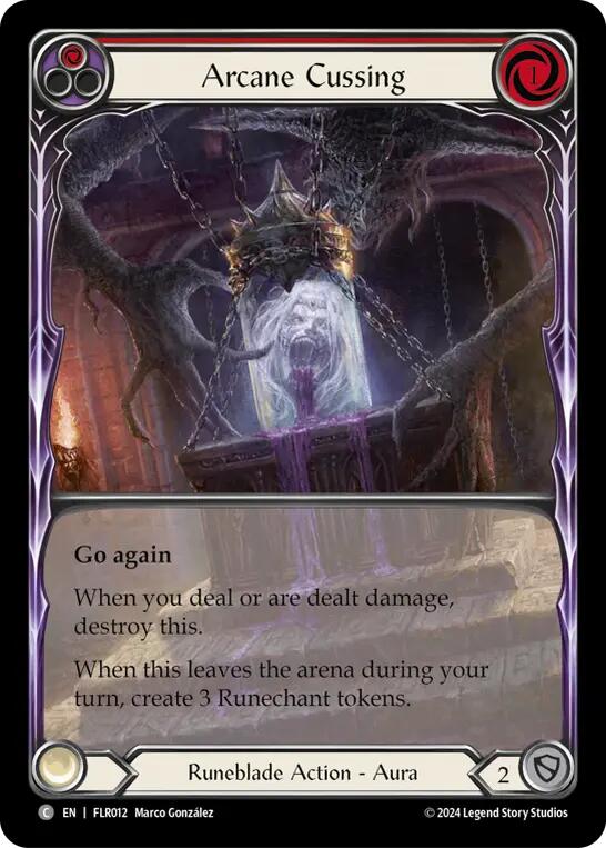 Arcane Cussing (Red) [FLR012] (Rosetta Florian Blitz Deck) | Good Games Cannington
