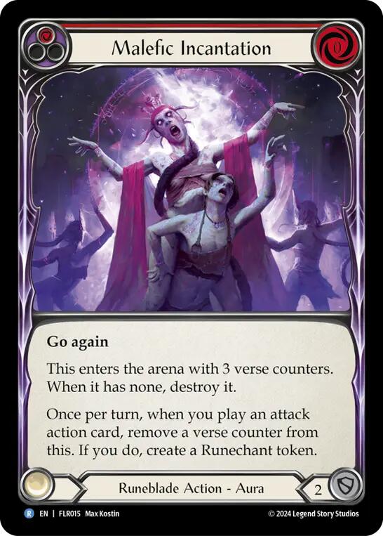 Malefic Incantation (Red) [FLR015] (Rosetta Florian Blitz Deck) | Good Games Cannington