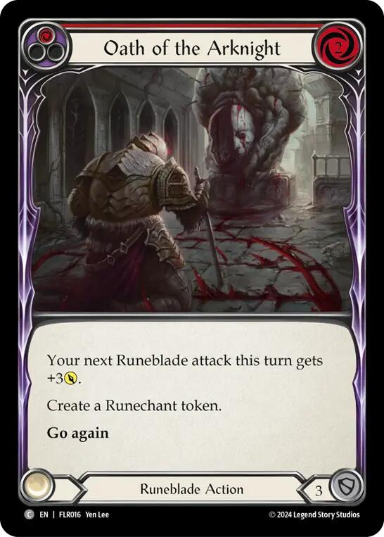 Oath of the Arknight (Red) [FLR016] (Rosetta Florian Blitz Deck) | Good Games Cannington