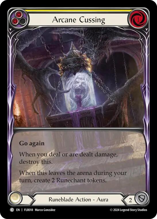 Arcane Cussing (Yellow) [FLR018] (Rosetta Florian Blitz Deck) | Good Games Cannington