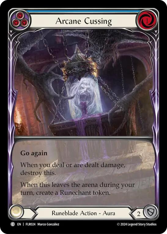 Arcane Cussing (Blue) [FLR024] (Rosetta Florian Blitz Deck) | Good Games Cannington