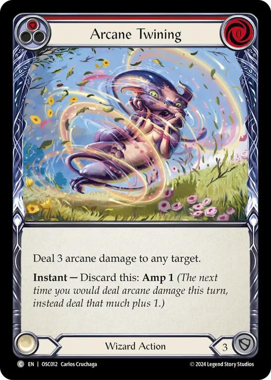 Arcane Twining (Red) [OSC012] (Rosetta Oscilio Blitz Deck) | Good Games Cannington