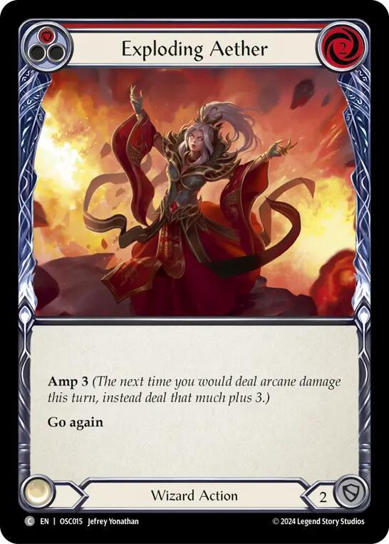 Exploding Aether (Red) [OSC015] (Rosetta Oscilio Blitz Deck) | Good Games Cannington