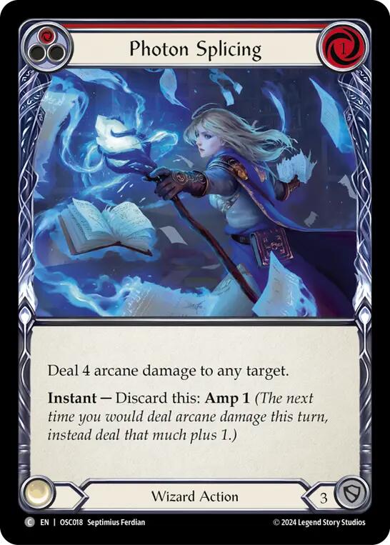 Photon Splicing (Red) [OSC018] (Rosetta Oscilio Blitz Deck) | Good Games Cannington