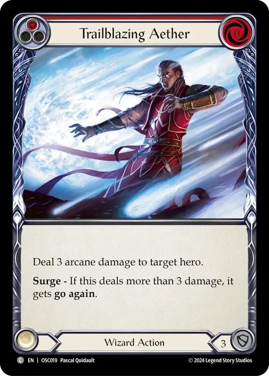 Trailblazing Aether (Red) [OSC019] (Rosetta Oscilio Blitz Deck) | Good Games Cannington