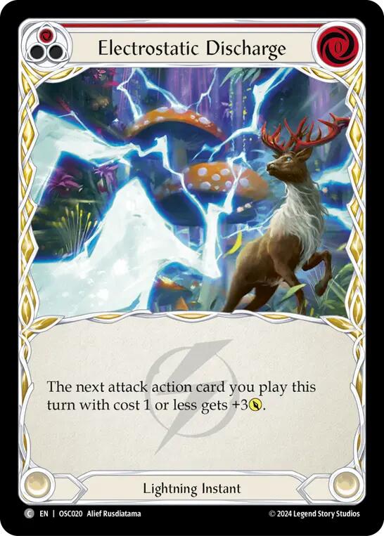 Electrostatic Discharge (Red) [OSC020] (Rosetta Oscilio Blitz Deck) | Good Games Cannington