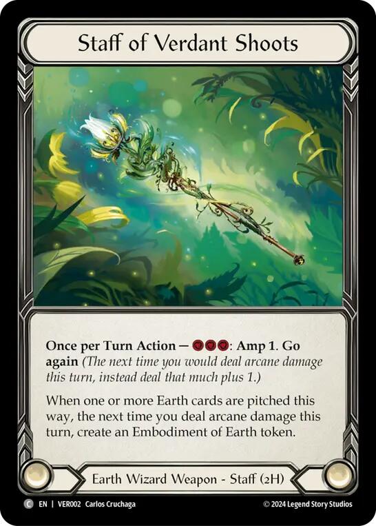 Staff of Verdant Shoots [VER002] (Rosetta Verdance Blitz Deck) | Good Games Cannington