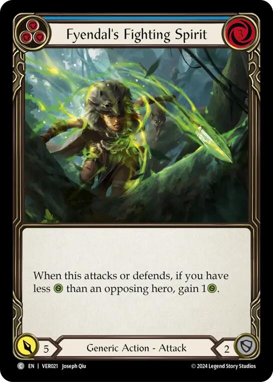 Fyendal's Fighting Spirit (Blue) [VER021] (Rosetta Verdance Blitz Deck) | Good Games Cannington