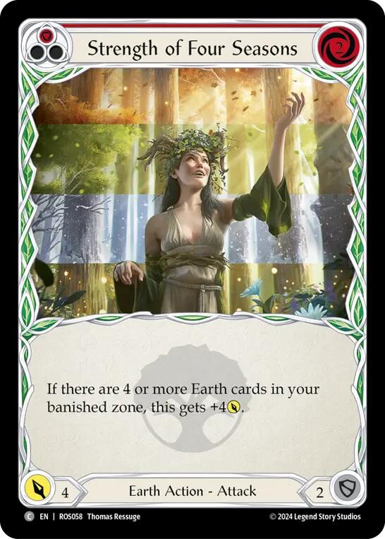 Strength of Four Seasons (Red) [ROS058] (Rosetta)  Rainbow Foil | Good Games Cannington