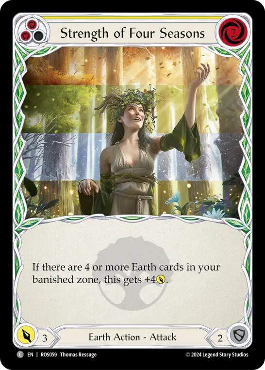Strength of Four Seasons (Yellow) [ROS059] (Rosetta)  Rainbow Foil | Good Games Cannington