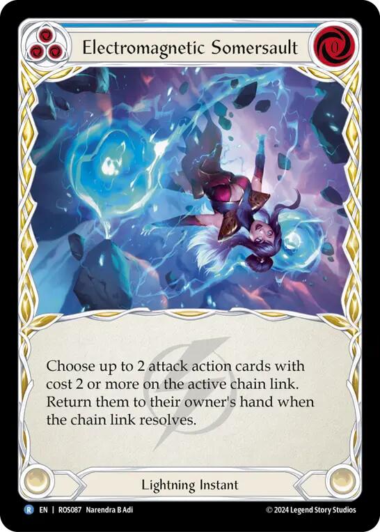 Electromagnetic Somersault (Blue) [ROS087] (Rosetta)  Rainbow Foil | Good Games Cannington