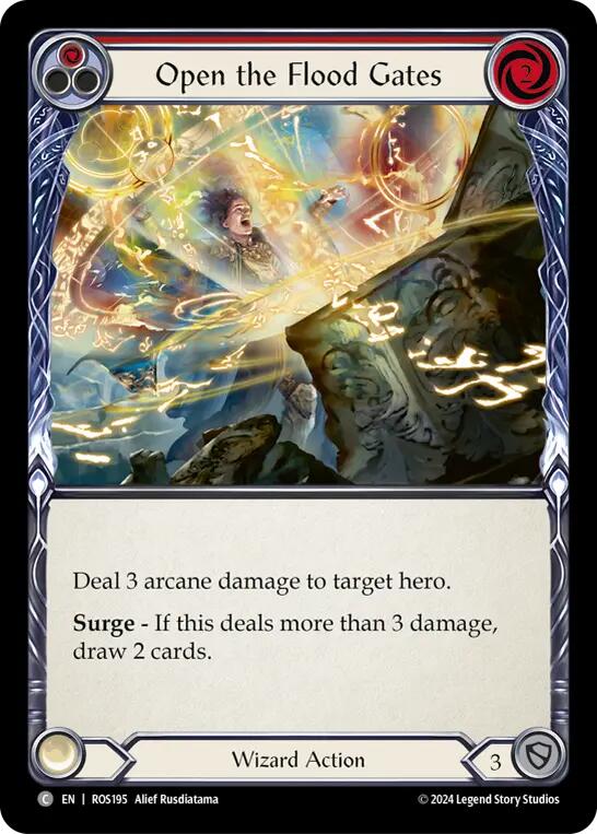 Open the Flood Gates (Red) [ROS195] (Rosetta)  Rainbow Foil | Good Games Cannington