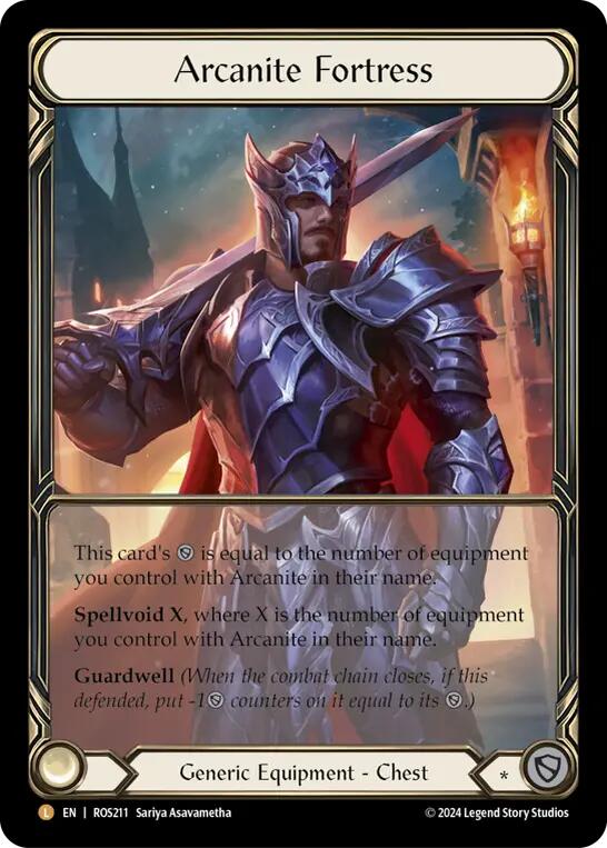 Arcanite Fortress (Extended Art) [ROS211] (Rosetta)  Cold Foil | Good Games Cannington