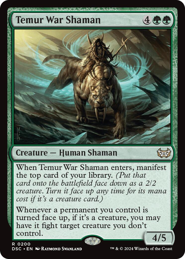 Temur War Shaman [Duskmourn: House of Horror Commander] | Good Games Cannington