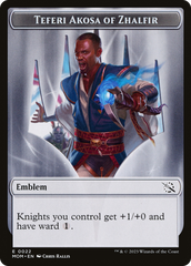 Treasure (21) // Teferi Akosa of Zhalfir Emblem Double-Sided Token [March of the Machine Tokens] | Good Games Cannington