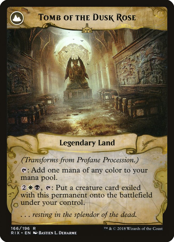 Profane Procession // Tomb of the Dusk Rose [Rivals of Ixalan] | Good Games Cannington