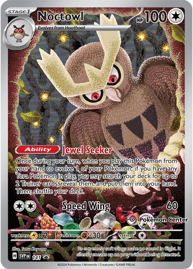 Noctowl (141) (Pokemon Center Exclusive) [Scarlet & Violet: Black Star Promos] | Good Games Cannington