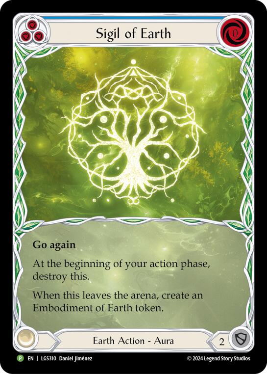 Sigil of Earth (Extended Art) [LGS310] (Promo)  Rainbow Foil | Good Games Cannington