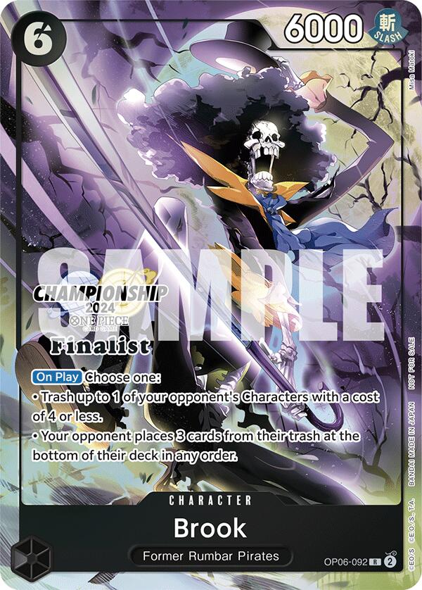 Brook (Championship 2024 Finalist Card Set) [One Piece Promotion Cards] | Good Games Cannington