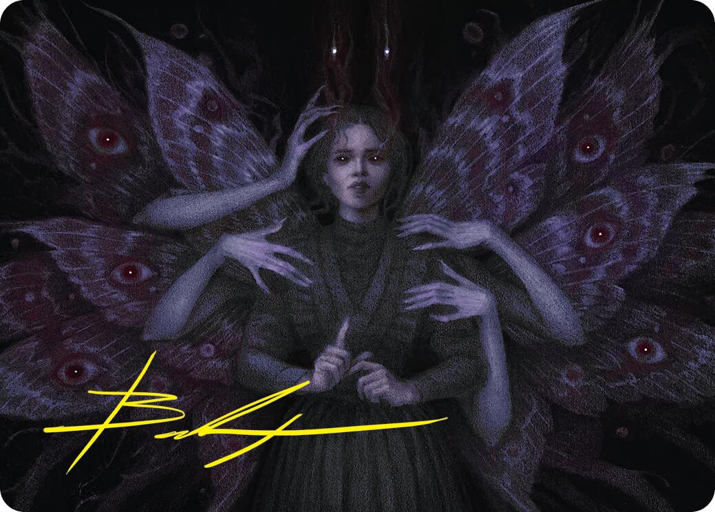 Demonic Counsel Art Card (7/54) (Gold-Stamped Signature) [Duskmourn: House of Horror Art Series] | Good Games Cannington