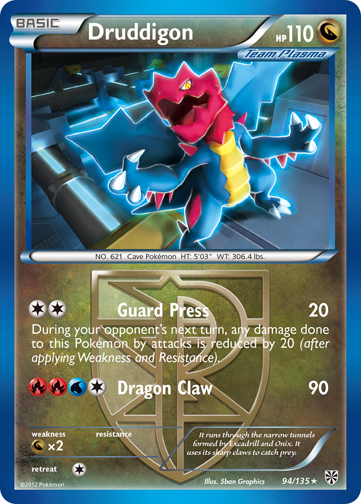 Druddigon (94/135) [Black & White: Plasma Storm] | Good Games Cannington
